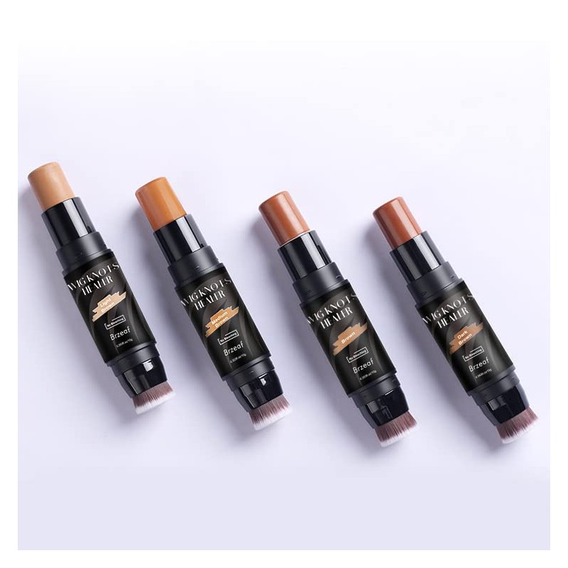 Wig Lace Dyeing Stick with Applicator Brush, Light Brown