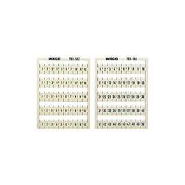 Wago Labelling system for shelf clamps, horizontal imprint, 11-20 (2 pieces identification card) 231583 white