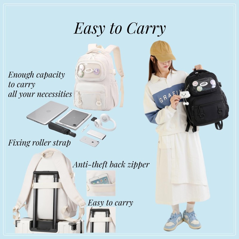 VIDOSCLA Kids Girls Backpack for School Students Bookbag Teen Girls