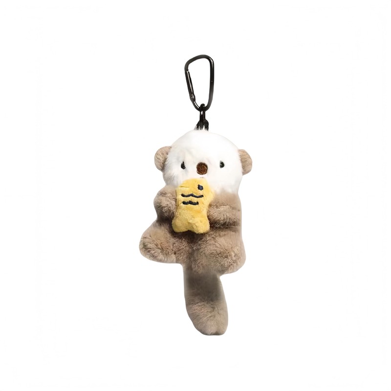 BRIWAD Cute Otter Plush Keychain Pendant Kawaii Bag Charm Lovely