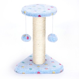 Nobleza Cat Scratching Post Small Cat Activity Center Kitty Climbing Tree with sisal Kitten Play Tower with Hanging Toys， Blue