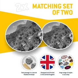 Vinyl Stickers (Set of 2) 30cm BW - Dominican Republic Caribbean 37163