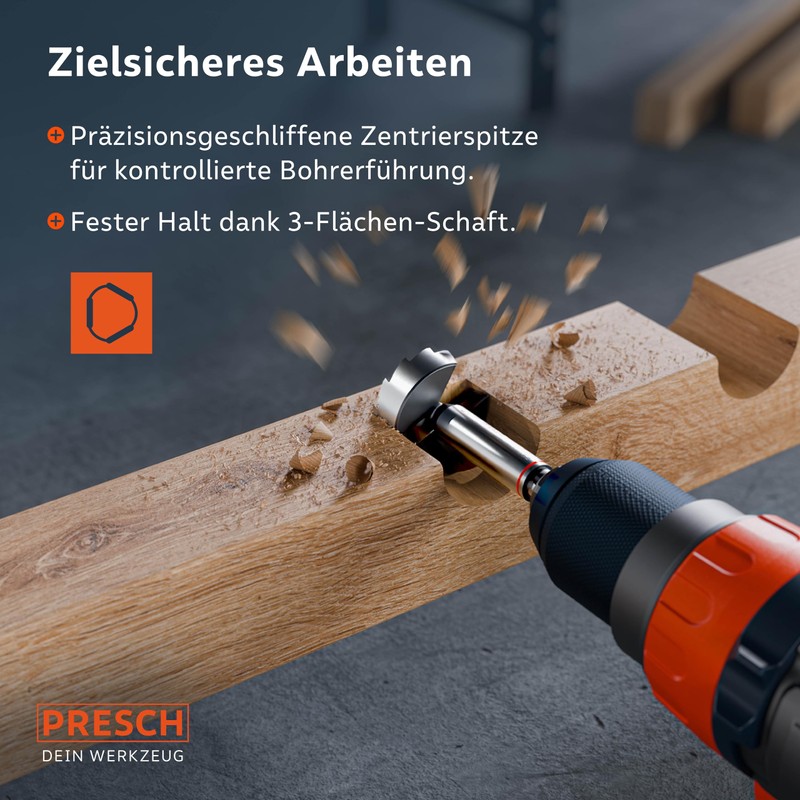 Presch Forstner drill bit, diameter 35 mm, extremely sharp, durable