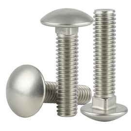 IMScrews 1/4"-20 x 1-1/2" Carriage Bolts, Round Head & Square Neck, Full Thread, 304 (18-8) Stainless Steel, Pack of 50