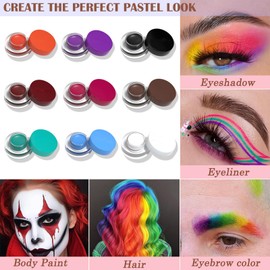 3-in-1 Green Waterproof Gel Eyeliner – Long Lasting Cream Eyeshadow, Brow Pomade, Hair Dye & Body Paint – Highly Pigmented Matte Texture – Smudge-Proof, Precise Application