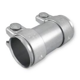 Exhaust Clamp, Pipe Connector, Double Clamp, Exhaust System (Galvanised Steel, Diameter 55 mm, Length: 125 mm)