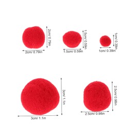 LALAFINA 500pcs Pompoms for Crafting Assorted to Red Pom Poms for DIY Handmade Crafts School Projects Art Supplies Holiday Decorations
