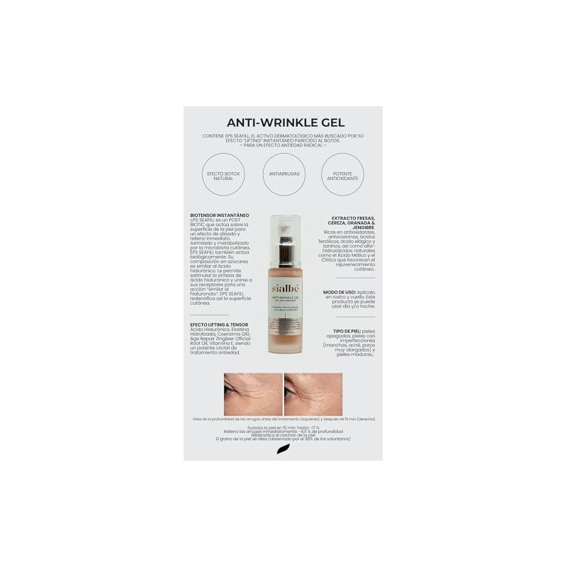 Sialbé Serum Facial con Acido Hialuronico y Vitamina C, Crema