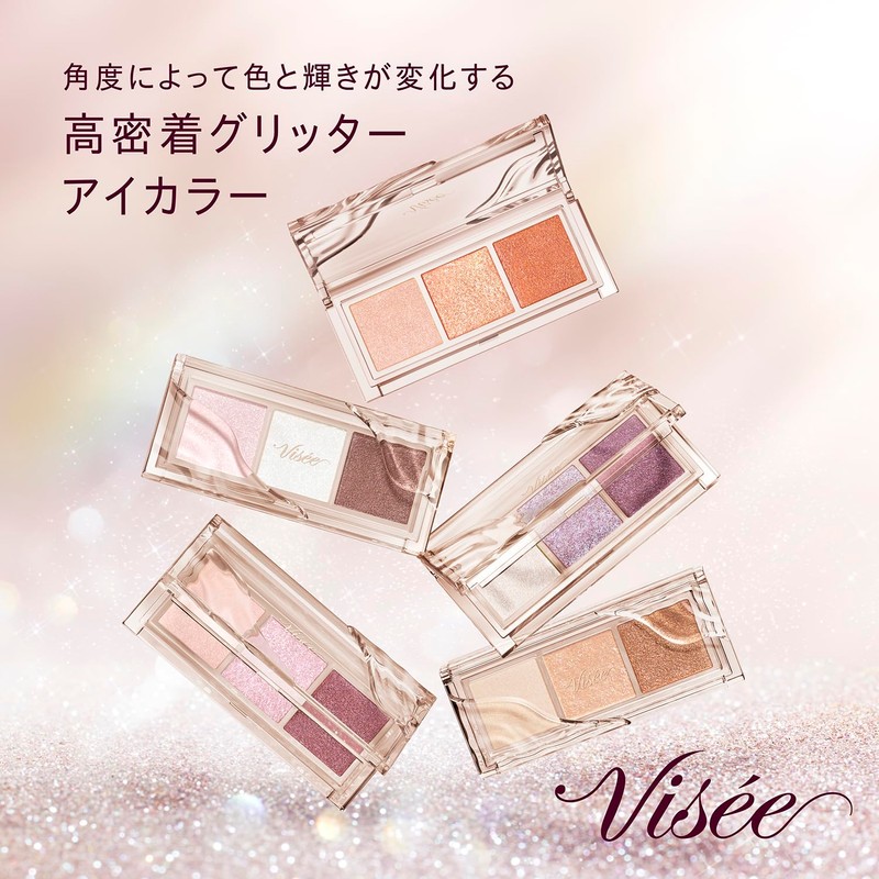 Visee Killer Eye Trio PK-4 Eye Shadow, Pink Glitter