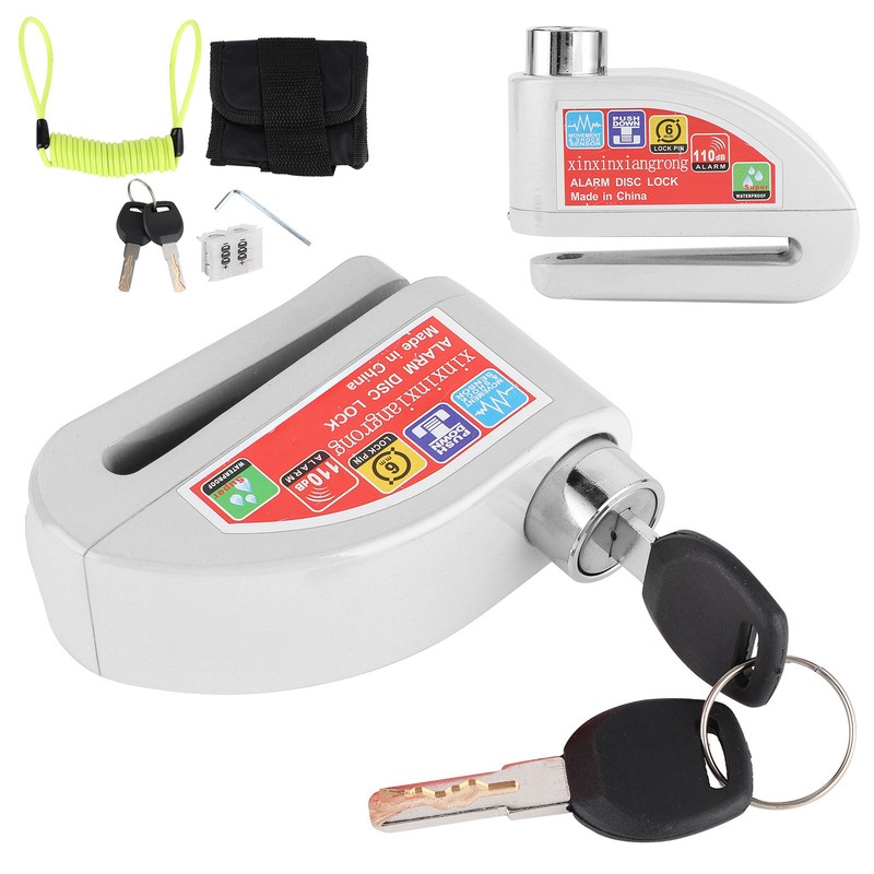 Waterproof Disc Brake Lock Kit 110dB Anti Theft Security Alarm