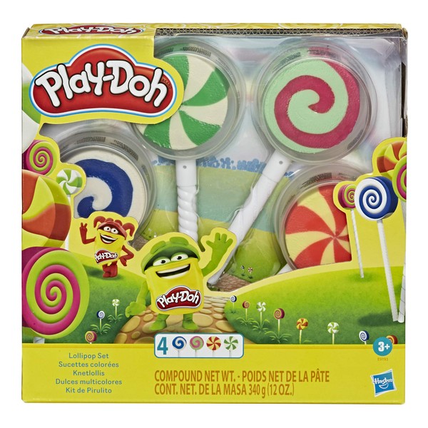 Play-Doh Lollipop 4-Pack of Pretend Play Candy Molds Filled with