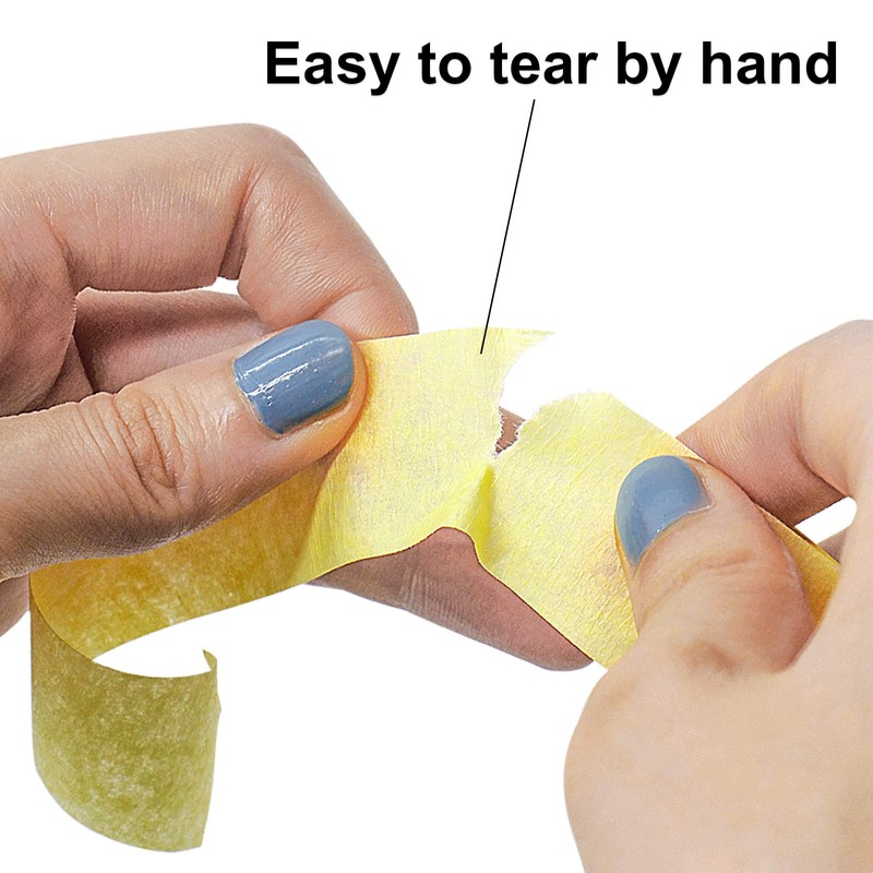 BOMEI PACK Yellow Masking Tape Decorative Writable Yellow Painters Tape
