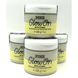 Victoria's Secret NEW 4 VICTORIA'S SECRET GLOW ON WITH CITRUS ENERGIZING CLAY FACE BODY MASK 7 OZ