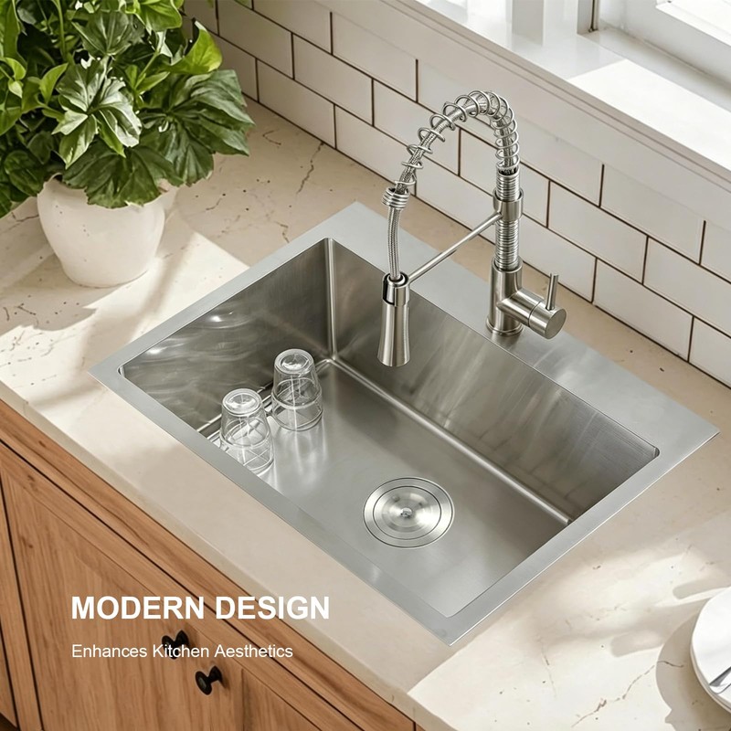 20 Inch Drop In Kitchen Sink, 20 x 16 Stainless
