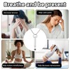 Mikovivi 2pcs Mindfulness Breathing Necklace, Funny Titanium Steel Breathlink Deep