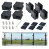 Muzata 8Pack Adjustable Glass Clamp for Thickness 5/16"-1/2"(8mm-12mm) Black Square