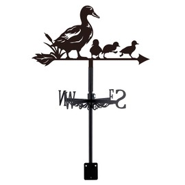SUPERDANT Duck Weather Vane Duck Family Weathervanes Metal Wind Vane Weather Vanes for Sheds Wind Indicator Decorative Outdoor Wind Measuring Tool Iron Weather Vane for Roof Outdoor