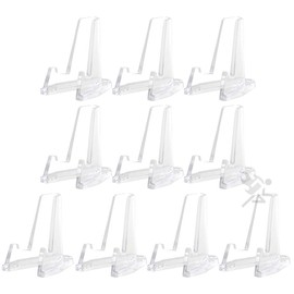 OnFireGuy Small Display Stand Clear Acrylic Easel Holder for Pocket Watches, Lighters & Knife 10 Pack