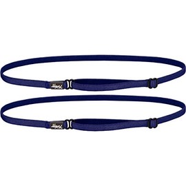Hipsy Elastic & Adjustable Thin Running Fitness Headband Team Sport Colors Hair Band 2-Pack (Navy 2-pack)
