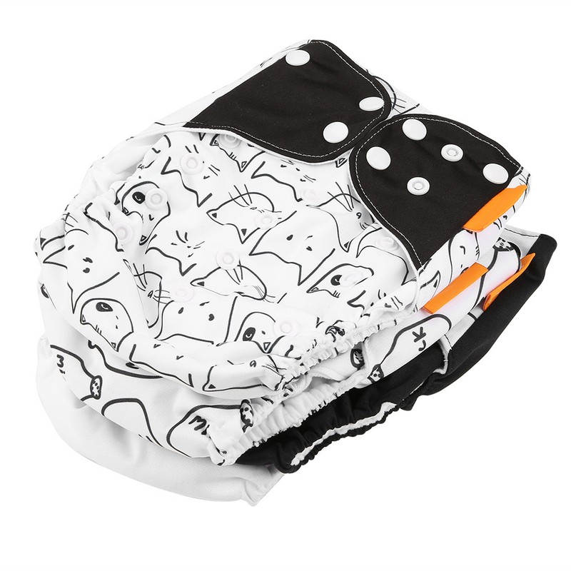 4pcs/set Baby Cloth Diaper Cover Washable Reusable Newborn Nappy Cover