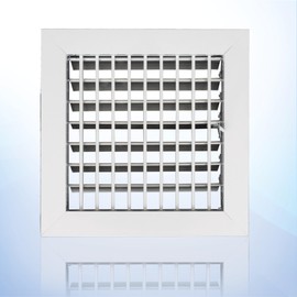 Premium Aluminum Wall Vent Cover - 8 x 8 Inch AC Grille with Adjustable Blades - Rustproof and Durable - Enhance Airflow Efficiency- [Front Grille Size: 9.6" x 9.6"][Duct Hole Size:8" x 8"]