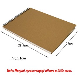 SAYEEC Spiral Binding Notebook Diary Composition Sketching Journal subject notebook Blank Paper Drawing A4 Executive Notebook 80 Pages for Artist Students Taking Notes