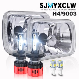 SJMYXCLW Pair 7X6" 5x7" LED Headlights for Ford Super Duty Truck F550 F650 F750 F600 F700