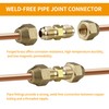 Timsec 2Packs AC Copper Pipe Extension Joint Connectors, 5/8-Inch Air
