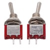 mxuteuk 10pcs Mini Toggle Switch SPST 2 Position 2 Pin