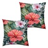 Kwlegh Hibiscus Flowers Pillow Covers Hawaiian Tropical Throw Pillow Covers