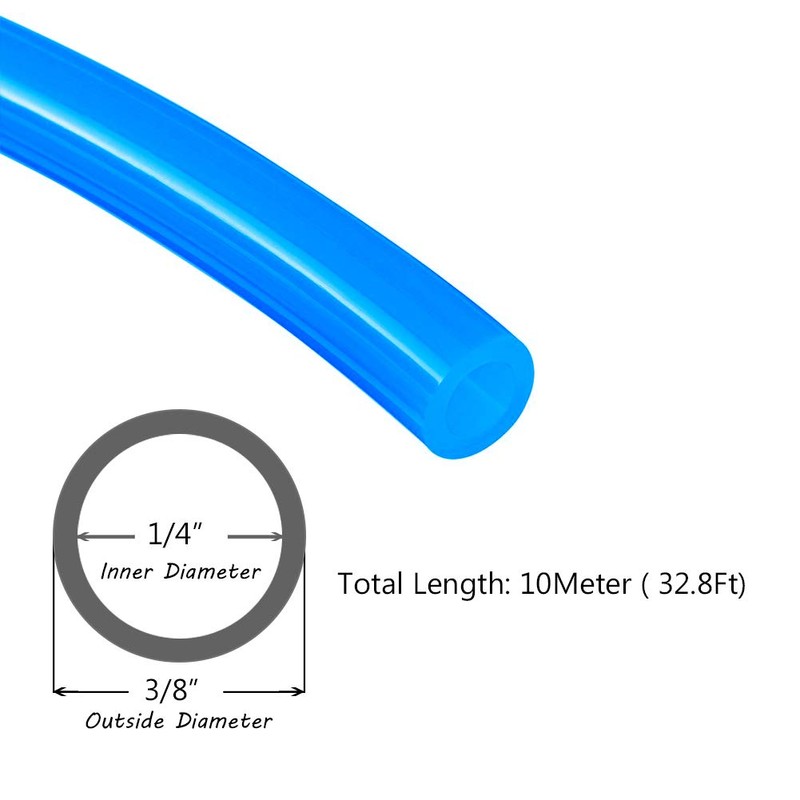 Beduan Pneumatic Tubing Pipe 3/8" OD Blue Air Compressor PU