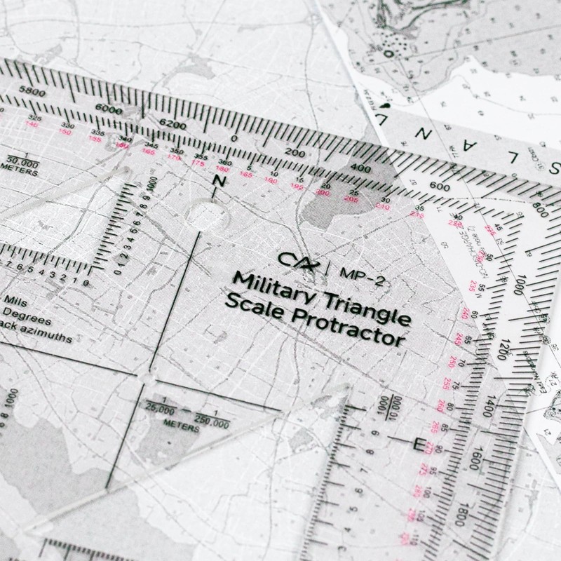 CYA Military Map Protractor Coordinate Scale Map for Land Navigation,