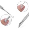 Circle Bevel Double-ended Nail Cuticle Pusher Tool Pre-polish Sandpaper Sheets