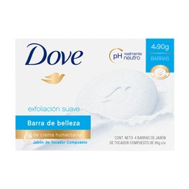 Dove Jabón Exfoliante, 4 x 90g