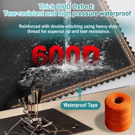 QYMOTO 600D Large Snow Blower Cover 24"-32",Two Stage Snowblower Cover Thick Waterproof Windproof Tear-resistent Winter Outdoor All Weather Protection Fit Craftsman,Ariens,Toro,Cub Cadet EGO