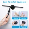 Quntis 10-Inch Matte Black Shower Squeegee for Glass Doors –