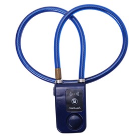 APP Control Bluetooth Smart Lock Anti Theft Alarm Chain Lock with 105dB Alarm (Blue)