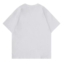 Aelfric Eden Oversized Graphic Tees Women Streetwear Casual Heart Print Angel Cartoon Unisex Summer Tops White