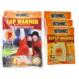 HotHands Lap Warmer & Super Warmer Kit - Includes 1 Lap Warmer (Up to 8 Hours of Heat) & 3 Super Warmers (Up to 18 Hours of Heat)