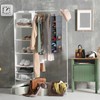 Relaxdays Wardrobe Hanging Shelf, 6 Compartments, Fabric, 92 x 15.5