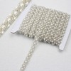 PEARLY JUN 2 Yards Pearl Beaded Trim White Bead Lace