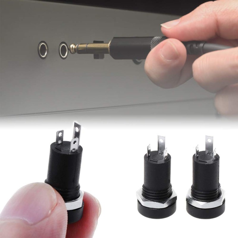 Ximimark 4Pcs 3.5MM Audio Video Jack Socket Stereo Solder Panel
