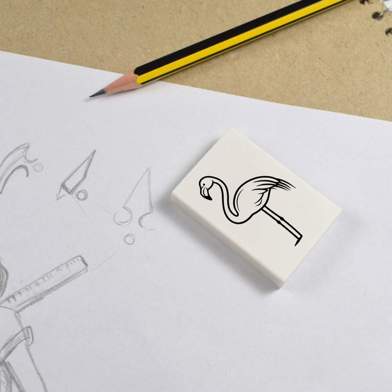 2 x 45mm 'Cartoon Flamingo' Erasers/Rubbers (ER00046743)