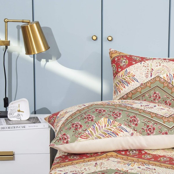 DaDalogy Bedding Bohemian Botanical Floral Pillow Case - Queen Size