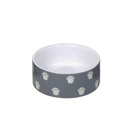 Nobby Pata Ceramic Bowl, Grey/White, Diameter 12 x 4.5 cm, 0.25 L, Pack of 1