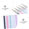 FRCOLOR 5pcs Nail Art Brushes Dual-use Liner Dotting Pen Material