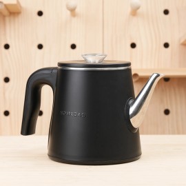 ASCOT HOMEDAS Electric Retro Hot Water Stainless Steel Kettle 1500W (Polished Black)