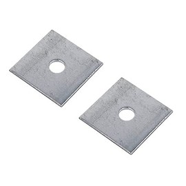 TERF® Heavy Duty M12 (12mm) X 65mm X 6mm Zinc Plated Steel Square Plate Washer 12mm ID (Hole) X 65mm Square OD X 6mm Thickness Square Plate Washer - Pack of 2