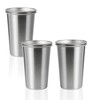 KHOMEMMM 6 Pack 14 oz Stainless Steel Pint Cups Tumblers