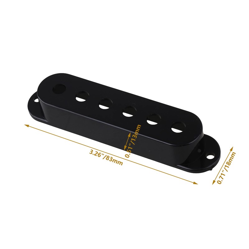 Black Single Coil Pickup Cover Volume For Electric Guitar Pack